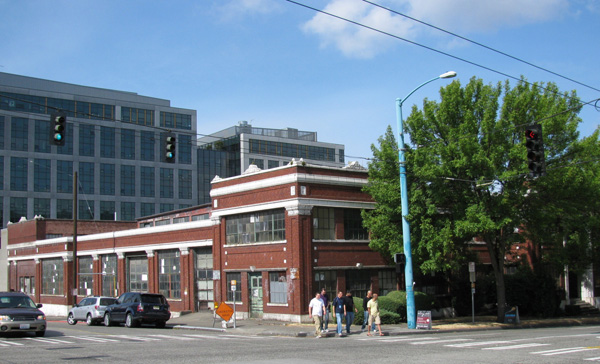 Designated Seattle Landmark Troy Laundry Building at Fairview and Thomas, South Lake Union. The block that it sits on is planned for redevelopment. 